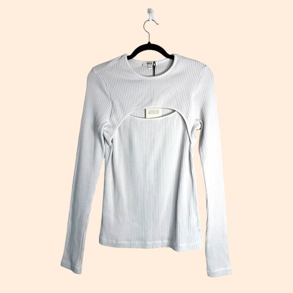 AGOLDE Lyza Cut Out Rib Top - Picture 2 of 6
